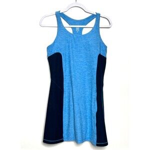 Title Nine Dress Womens Medium Blue Double Down Workout Athletic Shelf Bra